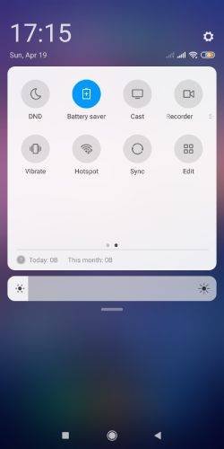 تعزيز البطارية مع وضع Battery saver