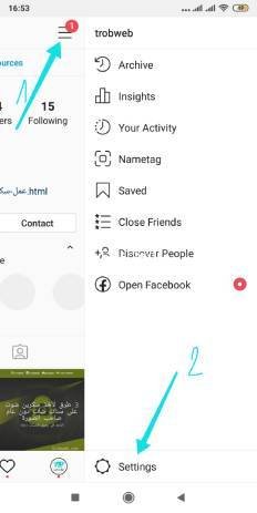 instagram setting