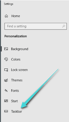 إخفاء شريط المهام taskbar