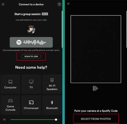 مزامنة موسيقى spotify مع شخص آخر في نفس الوقت