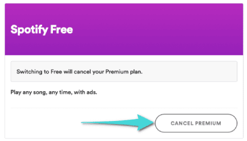 إلغاء الاشتراك في عضوية Spotify Premium
