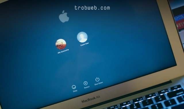 حذف حساب مستخدم ضيف على mac