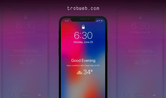 عرض حالة الطقس في شاشة القفل على iphone