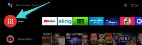 التطبيقات على أندرويد TV
