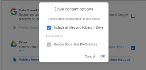 كيفية استخراج الملفات من google drive