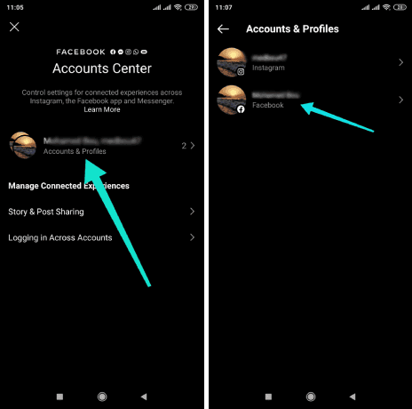 إلغاء ربط حساب انستقرام مع حساب فيسبوك