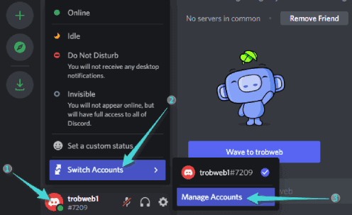 إضافة حساب ثاني على Discord